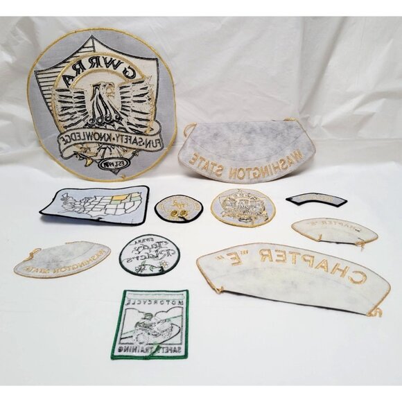 Lot of 11 Sew On Patches and 6 Pins Gold Wing Road Riders Association GWRRA - Picture 3 of 7
